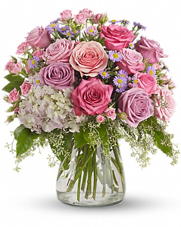 Beloved Beauty - Pink and Purple Rose Vase Arrangement Beloved Beauty - Pink and Purple Rose Vase Arrangement